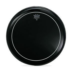 Bass Drum Head, Ebony w/Pinstripe, Remo