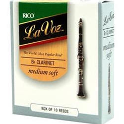 La Voz Bb Clarinet Reeds, Strength Medium-Hard, 10-pack