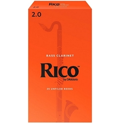 Rico Bass Clarinet Reeds 25 Pack