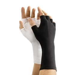 Dinkles White Long-Wristed Half-Finger Nylon Glove