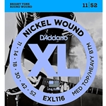 D'Addario Exl116 Nickel Wound Electric Guitar Strings, Medium Top/Heavy Bottom, 11-52