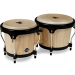 LP Aspire Wood Bongos-Natural