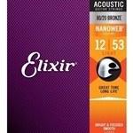 Elixir 80/20 Bronze Nanoweb Acoustic Strings