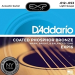 D'Addario EXP16 Coated Phosphor Bronze Acoustic Guitar Strings - Light