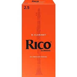 D'Addario Rico Bb Clarinet Reeds 25-Pack