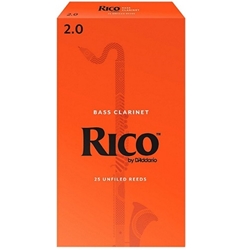 D'Addario Rico Bass Clarinet Reeds 25-Pack