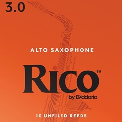 D'Addario Rico Alto Sax Reeds 10-Pack