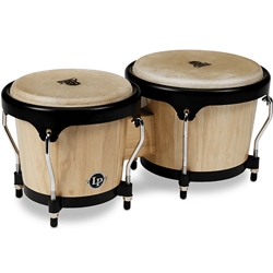 LP Aspire Wood Bongos-Natural