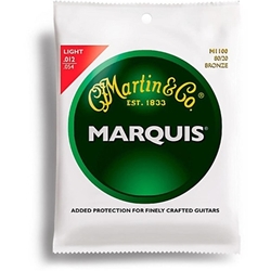 M1100 Martin Marquis 80/20 Bronze Guitar Strings Light